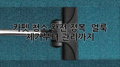 카펫 청소 완전 정복 💯 얼룩 제거부터 관리까지!
